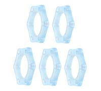 UTHCLO Anillos Antivuelco para Micrófono Inalámbrico Cable, Anillos Antideslizantes Hexagonales Que Brillan Oscuridad, 5 Piezas en Azul para Protección y Soporte en Ktv
