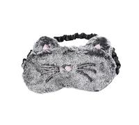 UTHCLO Antifaz de Felpa Negro para Dormir, Máscara Ojos de Gato, Bloquea la Luz, Lavable, Cómodo, Adecuado para Viajes y Siestas, Antifaz Vision Extraocular