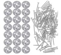 UTHCLO Arandelas de Fijación para Tableros de Espuma, Arandelas Metálicas de Hierro Plata, 1-1/8 Pulgadas, para Paneles de Espuma, Decoración y Construcción