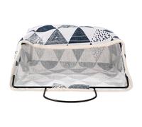 UTHCLO Bolsa de Almacenamiento Colgante para Pared de Tela Gancho Adhesivo Organizador Plegable Azul Patrón Triangular para Dormitorio Baño y Armario Bolsa Creativa para Guardar Ropa