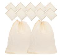 UTHCLO Bolsas de Filtro Reutilizables de Gasa 20 Unidades 16x13 Cm Cordón para Condimentos de Guisos y Bolsitas de Té Sueltas, Resistentes al Calor para Cocina y Elaboración de Sopas