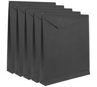 UTHCLO Bolsas de Papel Kraft Negras con Cierre Adhesivo, Tamaño Pequeño 30x33x5 Cm, Pack de 5 Unidades para Embalaje de Prendas, Manualidades y Regalos, Ideales para Fiestas y Oficina