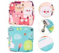 UTHCLO Bolsas Para Cambiar Compresas Menstruales 2 Piezas Portátiles De Tamaño Bolsillo Cremallera Para Uso En Viajes Oficina y Escuela