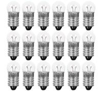 UTHCLO Bombillas Pequeñas Redondas Fáciles de Llevar 50 de 6v Casquillo E10, Material de Vidrio y Aluminio para Pruebas Científicas y Juegos al Aire Libre