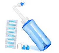 UTHCLO Botella De Lavado Nasal 500 Ml Con Sistema De Riego y Válvula Automática, Limpiador Nasal Antideslizante Para Adultos, Kit De Irrigación Eficaz Para Alivio De Congestión y
