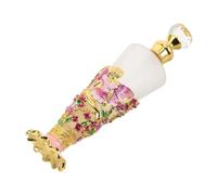 UTHCLO Botella de Perfume Cónica de 25ml para Mujer en Vidrio Rosa Diseño Estable y Decoración Vintage Adecuado para Uso Hogar y Viajes Frecuentes