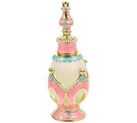 UTHCLO Botella de Perfume Vacía de 25 Ml Estilo Oriente Medio, Frasco para Aceites Esenciales Rosa Diseño de Tiara, Envase Pequeño Reutilizable para Viaje y Decoración del Hogar