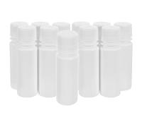 UTHCLO Botellas de Plástico de Polipropileno 60 Ml con Tapón de Rosca, Frascos a Prueba de Fugas para Medicamentos y Reactivos, Set de 12 Unidades para Muestras de Laboratorio y