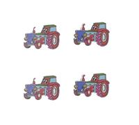 UTHCLO Botones de Madera Grandes 2 Agujeros para Coser Pintados a Mano 50 Piezas Diseño de Tractor Ideales para Proyectos DIY y Manualidades Infantiles para Proyectos DIY y Manualidades