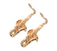 UTHCLO Broche de saxofón metálico 2 pines con fuerte impacto visual, pin para ropa y mochila, accesorio para músicos y entusiastas en conciertos y presentaciones