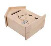 UTHCLO Buzón de Madera para Montar Pared con Cerradura, Diseño Vintage en Forma de Casita, Buzón de Seguridad Exterior Grande, Organizador Rústico para Casa y Oficina, Almacenamiento