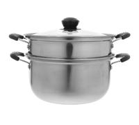UTHCLO Cacerola Vaporera Inoxidable Doble Asas Olla Práctica para Cocción y Vapor Cocina para Verduras y