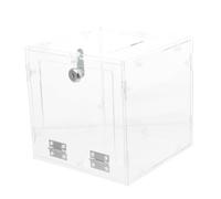 UTHCLO Caja de Acrílico Transparente para Donación y Votación con Cerradura Urna Contenedor Seguro para Boletos Sobres y para Recaudación y Rifas