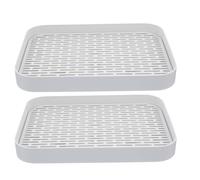UTHCLO Caja de Arena para Mascotas Pequeñas 2 Piezas Profunda de Plástico para Conejos y Hurones Bandeja Sanitaria Antiderrames para Jaulas Entrenador de Orinal Adaptable para Jaulas