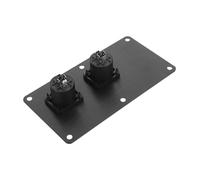 UTHCLO Caja de Conexiones para Altavoces Placa Trasera de Aluminio Aleación Panel Terminal Audio con Doble Conector Xlr Pines para Estudio Sonido