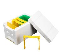UTHCLO Caja de Polinización para Abejas de Plástico Ligera y Fácil de Usar 3 Marcos para Cría y Alimentación en Apicultura