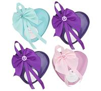 UTHCLO Caja de Rosas de Jabón Pequeña 3 Flores Corazón 4 Unidades Colores Surtidos Caja de Hierro Resistente para Obsequio Día Madre San Valentín Mujer Color Estilo