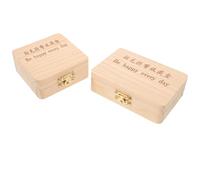 UTHCLO Caja para Dientes de Leche Ñiño 2 Botellas con Frascos de Vidrio y Soporte de Madera Organizador de Recuerdos para Cordón Umbilical y Cabello Fetal Estuche Conmemorativo
