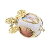 UTHCLO Cajita Musical Giratoria de Carroza Calabaza Estilo Europeo con Marco de Fotos de Adorno Decorativo para Halloween y Navidad Parejas