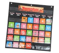 UTHCLO Calendario Escolar de Pared Colgante para Aula Educativo con Fechas Material y Amigable para Herramienta Didáctica para Comunicación Familiar y Anticipación de