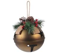 UTHCLO Campana de Hierro Decorativa Navideña Grande Estilo Vintage Colgante DIY para Adornos de Árbol y Decoración Festiva Hogar Invierno