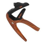 UTHCLO Cejilla para Guitarra de Aleación de Zinc Portátil Accesorio Profesional para Guitarra Acústica y Eléctrica Clip Ajustable Tono Rápido Diseño Madera Oscura Adecuado para