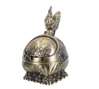 UTHCLO Cenicero Esférico con Tapa de Aleación de Zinc Diseño Vintage 3D con Resistente al Viento para Exterior E Interior Cenicero Compacto y Decorativo para Obsequio para Hombres