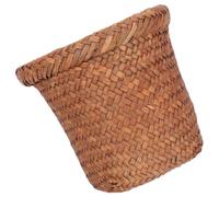 UTHCLO Cesto de Basura Tejido de Algas Marinas Grande, Resistente al Desgaste, Multifunción para Almacenamiento y Uso Doméstico, Cesta Práctica para Oficina y Hogar Color Café L