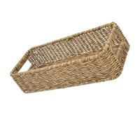 UTHCLO Cesto Organizador para Cubiertos y Condimentos Caja de Almacenamiento para Escritorio y Cocina Color Marrón Oscuro Práctico y Decorativo para Hogar y Restaurante