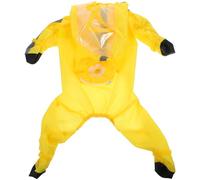 UTHCLO Chubasquero para Perros Pequeños Amarillo con Cobertura Total Banda Reflectante y Soporte para Correa Chaqueta Ligera M para Mascotas de 25 a 4 Kg para Paseos al Aire Libre