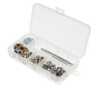 UTHCLO Cierres a Presión para Lona Metálicos 10 Mm en Plata, Kit de Botones para Automóviles y Muebles, Herramienta para Ajuste y Reparación, Uso Exterior