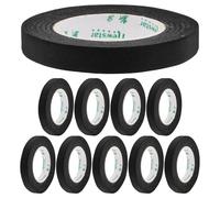 UTHCLO Cinta Adhesiva de Papel Washi Negra 1 CM X 13 M 10 Rollos para Manualidades Decoración de Planificadores y Álbumes de Recortes Adhesivo Removible sin Residuos Adecuado para