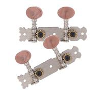 UTHCLO Clavijas de Afinación Acústicas para Ukelele 4 Cuerdas, Juego Doble Cabezas Marrones de Metal, Engranajes Precisos para Accesorios Musicales y Reparación de Instrumentos