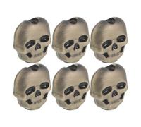 UTHCLO Clavijas de Afinación de Guitarra Acústica y Folk de Metal Diseño de Calavera en Bronce, Perillas de Repuesto Antideslizantes de 1,6 X 1,4 Cm para Accesorios de Guitarra