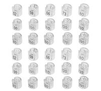 UTHCLO Clips Transparentes para Medir Talla de Ropa Infantil Marcadores de Plástico Números 52-190 150 Piezas para Perchas Organizador de Prendas y Etiquetas para Tienda