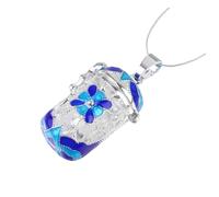 UTHCLO Colgante Aromaterapia de Cobre con Diseño Hueco y Cierre Seguro Difusor para Aceites Esenciales Sólidos Soporte Colgante para Collar DIY Accesorio Duradero y Elegante