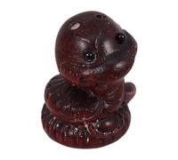 UTHCLO Colgante de Madera Serpiente Año del Amuleto Artesanal para Llavero o Decoración Figura Miniatura Tallada Accesorio DIY Versátil y Delicado