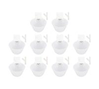 UTHCLO Comedero Automático para Codornices y 9.5mm Soporte Colgante, Plástico, 10 Piezas, Bebedero para Jaulas de Aves, Accesorio para Alimentación y Agua