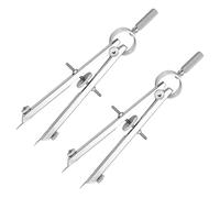 UTHCLO Compás Metálico de Resorte de 3 Piezas para Dibujo Técnico y Escolar Herramienta Geométrica Precisa para Exámenes y Diseño Profesional Resistente al Desgaste Uso en Aula y