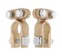 UTHCLO Conectores de Latón para Terminales de Batería de Coche, Juego de 2 Abrazaderas Firmes para Bornes, Compatibles Vehículos, Caravanas y Barcos, Accesorios Eléctricos para