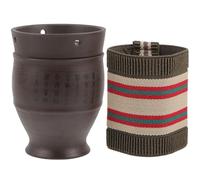 UTHCLO Copa de Moxibustión de Cerámica de Doble Capa Olla Portátil de Moxibustión para Masaje Recipiente Hombros y Cuello Herramienta de Guasha para Aliviar Dolores Uso Doméstico y