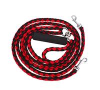 UTHCLO Correa Doble para Perros Trenzada Resistente Cuerda de Mano para Entrenamiento Leash para Mascotas con Doble Cabeza Colores Negro y Rojo