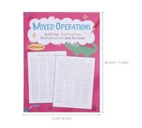 UTHCLO Cuaderno de Ejercicios de Matemáticas 2 Libros de 24 Páginas Operaciones Combinadas de Adición Sustracción Multiplicación y División Práctica Escolar para Preescolar y