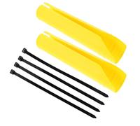 UTHCLO Cubierta de Horquilla Delantera para Motocicleta Off-Road Protector de Amortiguador Antirrayas de Plástico Funda de Horquilla Amarilla para Motocross Repuesto Resistente y