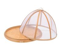 UTHCLO Cubierta Protectora de Bambú para Alimentos, Red Anti-Moscas para Platos de Cocina, Diámetro 30x23 Cm, Funda Transpirable para Picnic y Protección contra Insectos en Exteriores