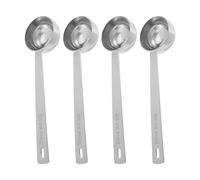 UTHCLO Cuchara Medidora de Acero Inoxidable 304 para Café y Polvo Mango Largo Diseño Preciso 4 Piezas para Uso en Cocina y Repostería
