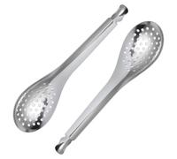 UTHCLO Cucharas Coladoras de Caviar de Acero Inoxidable 304 Set de 2 Piezas Cuchara Pequeña para Rellenar Mango Ergonómico Colador para Cocina Casera y Restaurantes