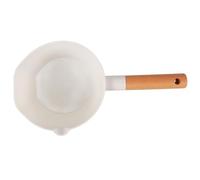 UTHCLO Cucharón de Madera para Cocina Mango Largo, Plástico Blanco, Cuenco Que Se Sostiene y Cuelga, Adecuado para Uso en Cocina y Restaurante