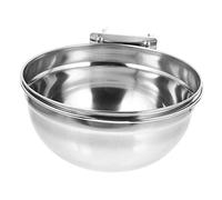 UTHCLO Cuenco Colgante para Perros De Acero Inoxidable Extraíble, Resistente y Profundo 20x10 Cm, para Jaulas y Jaulas De Transporte, Adecuado para Perros y Mascotas Pequeñas