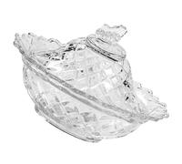 UTHCLO Cuencos de Postre de Vidrio Tapa y Asas Dobles, Tazón Pequeño para Sopa y Postre, Recipiente Multifuncional Transparente para Cocina y Preparación, Adecuado para Uso Doméstico